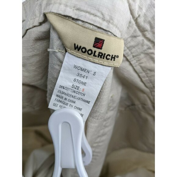 Woolrich Bermuda Shorts Roll Up  Women's Small S Stone Ripstop Outdoor Casual - Picture 3 of 8